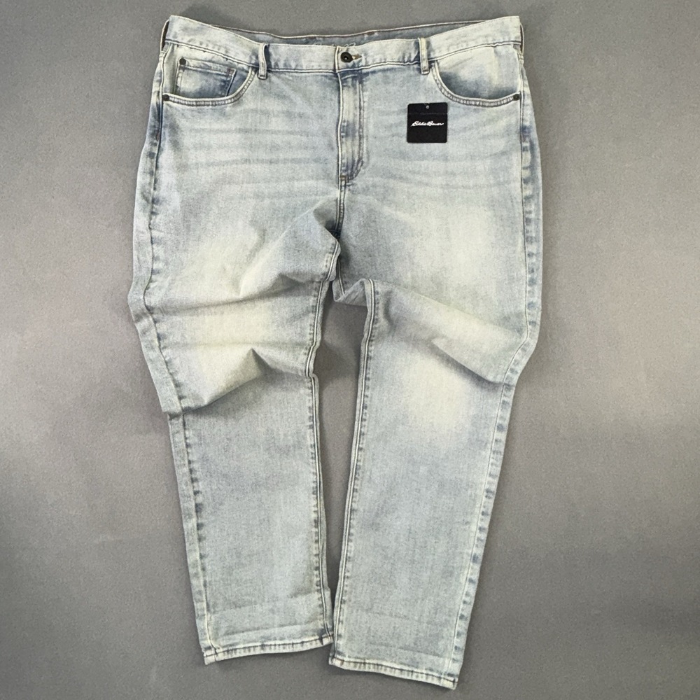 Women's Eddie Bauer Boyfriend Mid Rise‎ Slim Stretch Jeans Sunwash Blue Size 18